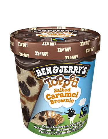 Ben & Jerry's Eiscreme Topped caramel salted